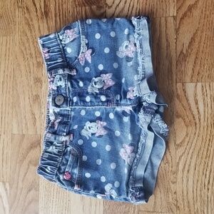 (4) GAP Disney Minnie Mouse Jean Shorts Youth Vacation Grunge Kawaii Fandom